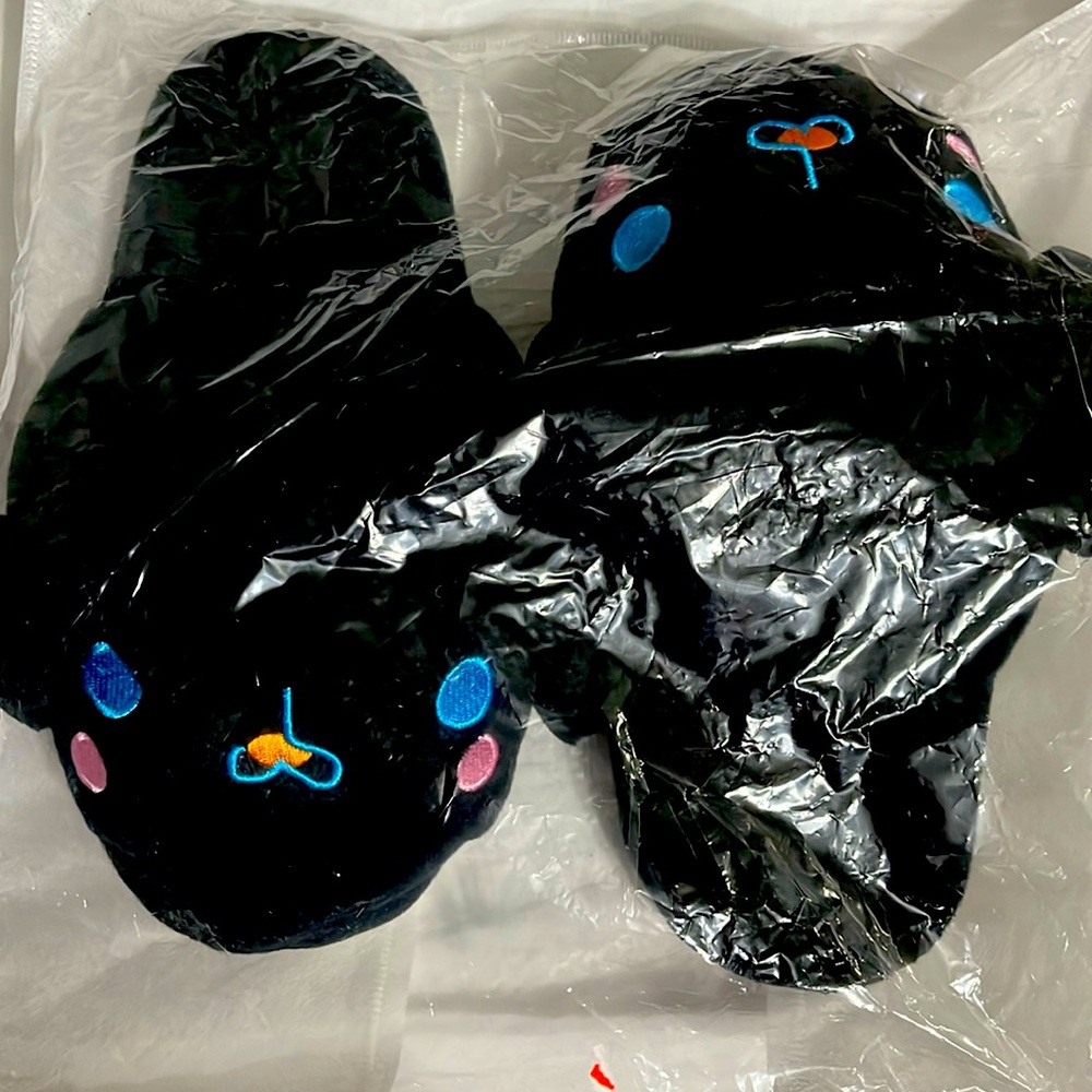 Black Bunny slippers just in time every winter